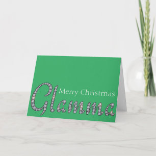 Glamma bling Christmas greeting card
