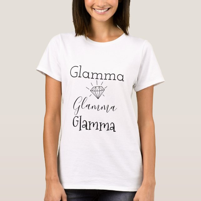 Glamma Diamond Modern Trendy T-Shirt (Front)
