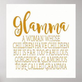 Glamma - Fabulous Grandma Poster