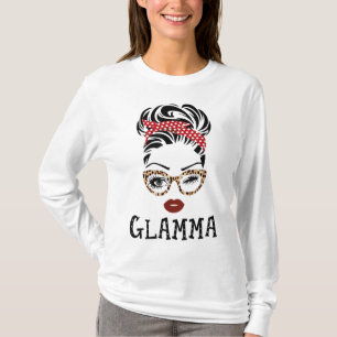 Glamma Face Wink Eyes Family Matching Grandma Gift T-Shirt