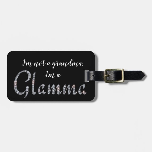 Glamma faux-bling luggage tag (Front Horizontal)