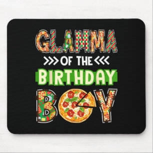 Glamma of the boy birthday boy pizza lover party mouse pad