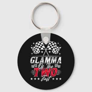 Glamma Of The Two Fast Second Birthday Racing Car Key Ring