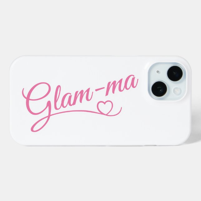 Glamma pink on white Case-Mate iPhone case (Back (Horizontal))