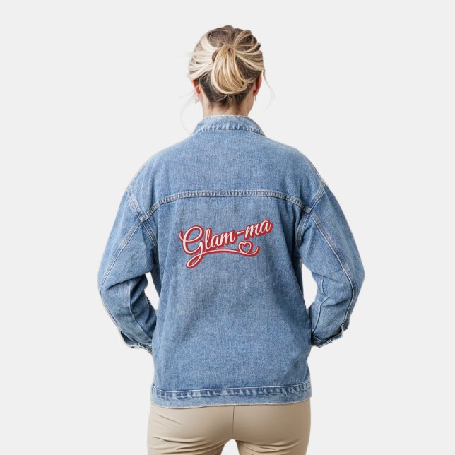 Glamma red/white Denim Jacket (Model)