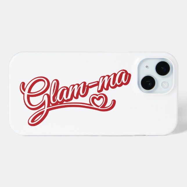 Glamma red/white on white Case-Mate iPhone case (Back (Horizontal))