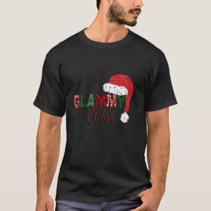 Glammy Claus Christmas Mama Plaid Leopard Santa El T-Shirt