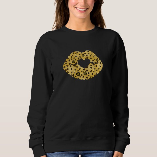 Glamnu Chocolate Chip Cookie Lips Graphic Women Gi Sweatshirt (Front)