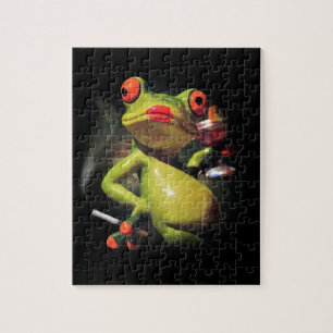 Glamor Frog Smoke Jigsaw Puzzle