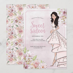 Glamor Girl Sweet Sixteen Birthday Invitation