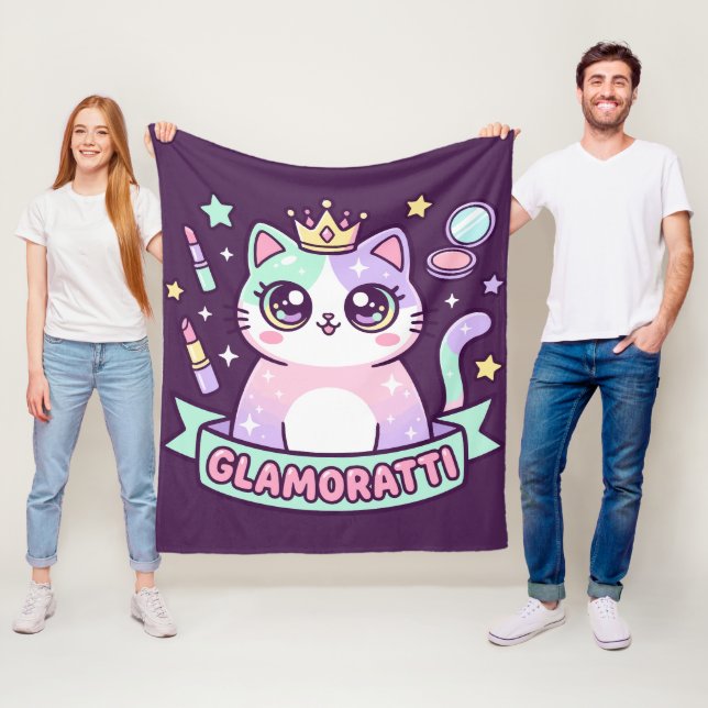Glamoratti Cat Fleece Blanket (In Situ)