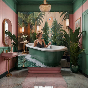 Glamorous 1920s vibes shower curtain
