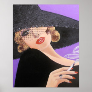 GLAMOROUS 40'S ERA LADY, POSTER
