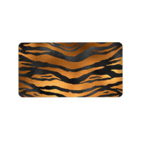 Glamorous Black Brown Tiger Stripes Animal Print