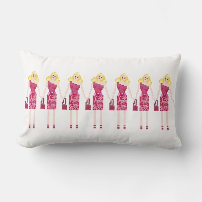 GLAMOROUS BLONDE DOLL LUMBAR CUSHION (Front)