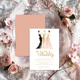 Glamorous Chic Pink Moms & Bubbly Brunch TMF26 Invitation