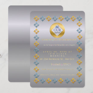 Glamorous Editable Border Wedding Ann Invitation