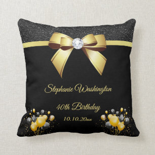 Glamorous Elegance Birthday Party Cushion