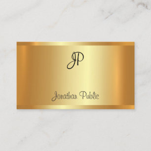 Glamorous Faux Gold Professional Elegant Modern Business Card