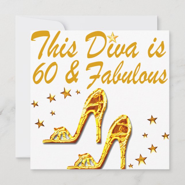 GLAMOROUS GOLD 60TH BIRTHDAY CARD (Front)