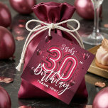 Glamorous Magenta Balloon 30th Birthday Thank You Favour Tags<br><div class="desc">Celebrate a milestone 30th birthday in style with these glamorous magenta and rose gold favor tags. Featuring a striking 3D neon-style "30" surrounded by floating metallic balloons and festive confetti, these elegant thank you tags are the perfect finishing touch for your party gift bags. The glowing, modern typography stands out...</div>