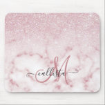 Glamorous Pink White Glitter Marble Gradient Ombre Mouse Pad<br><div class="desc">This elegant and girly design perfect for the trendy and stylish fashionista. It features a faux printed pink sparkly glitter ombre gradient on top of a pink and white marble stone pattern background. It's glamorous, chic, luxurious, modern, and classy. ***IMPORTANT DESIGN NOTE: For any custom design request such as matching...</div>
