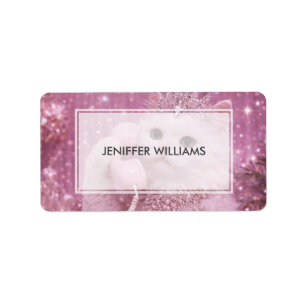 Glamorous Princess Cat Using Telephone Label