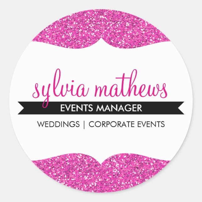 GLAMOROUS SEAL stylish glitter sparkle bright pink (Front)