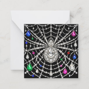 Glamorous Spider Bejewelled Diamond design  Card