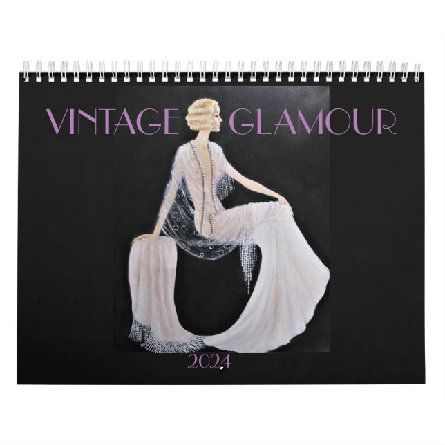 GLAMOROUS VINTAGE LADIES CALENDAR, 2024 CALENDAR (Cover)