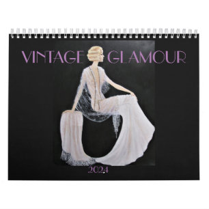 GLAMOROUS VINTAGE LADIES CALENDAR, 2024 CALENDAR
