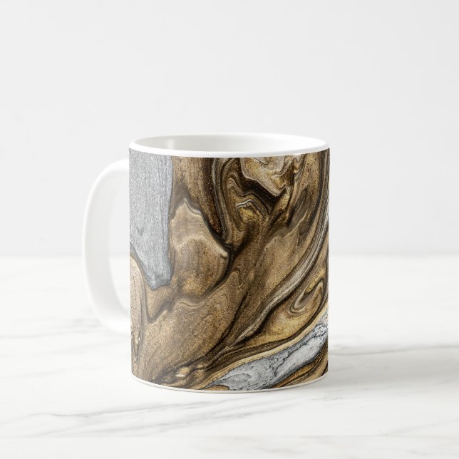 glamour 002 liquid brown colours coffee mug (Front Left)
