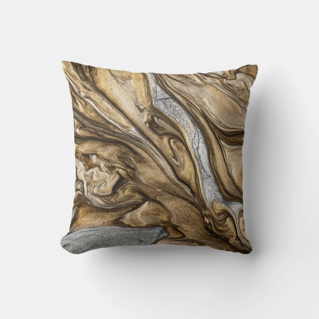 glamour 002 liquid brown colours cushion (Front)