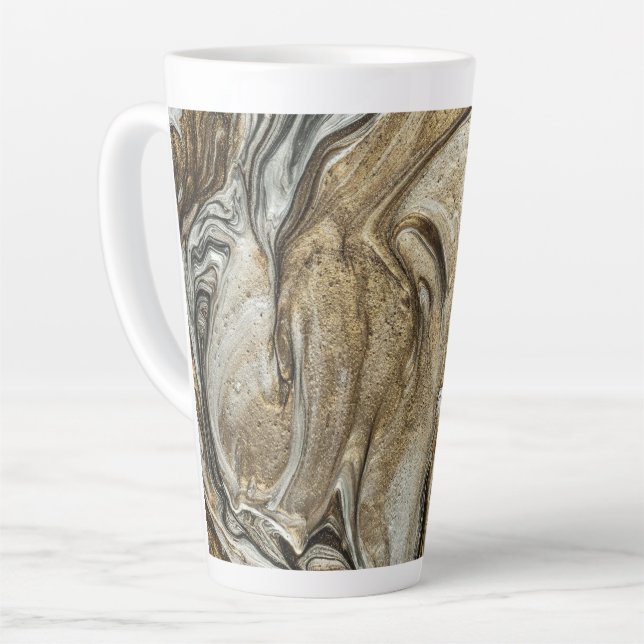 glamour 003 liquid brown colours latte mug (Left Angle)