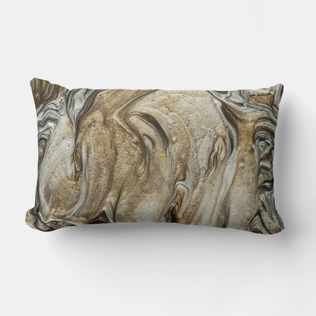 glamour 003 liquid brown colours lumbar cushion (Front)