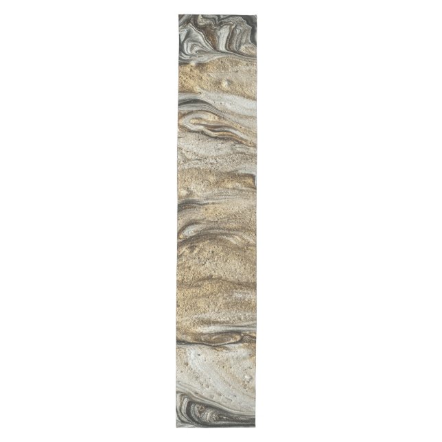 glamour 003 liquid brown colours medium table runner (Front)