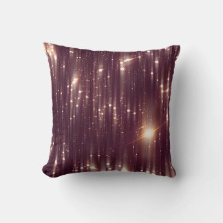 Glamour abstract pink lights with glitter cushion