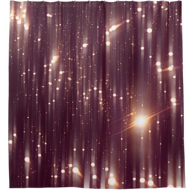 Glamour abstract pink lights with glitter shower curtain (Front)