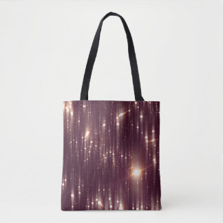 Glamour abstract pink lights with glitter tote bag