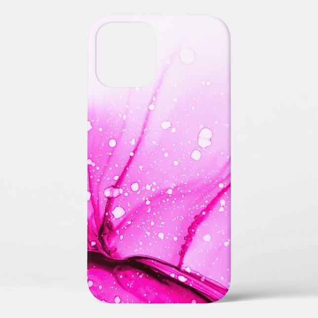 Glamour Alcohol Ink. Red Soft Canvas. Pink Mixed P Case-Mate iPhone Case (Back)
