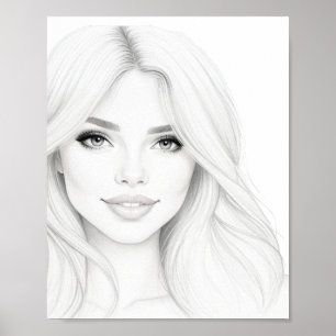 Glamour Art Sketch 1 Poster