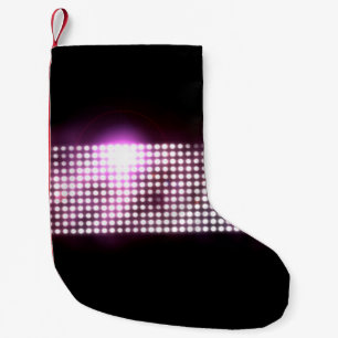 Glamour background small christmas stocking