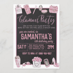 Glamour Birthday Party Invitation