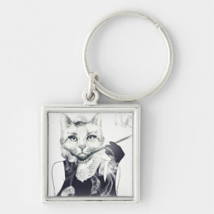 Glamour Cat Key Ring