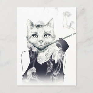 Glamour Cat Postcard
