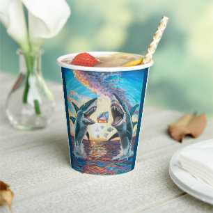 Glamour Chomp-Shark Breaching for Shiny Gems- Paper Cups