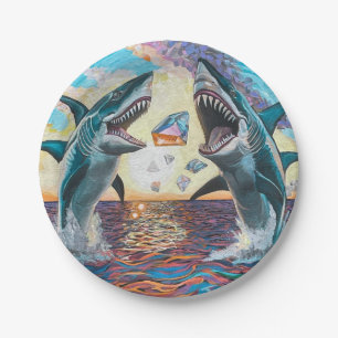 Glamour Chomp-Shark Breaching for Shiny Gems- Paper Plate
