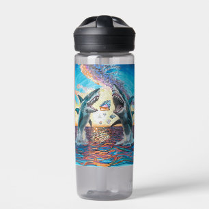Glamour Chomp-Shark Breaching for Shiny Gems- Water Bottle