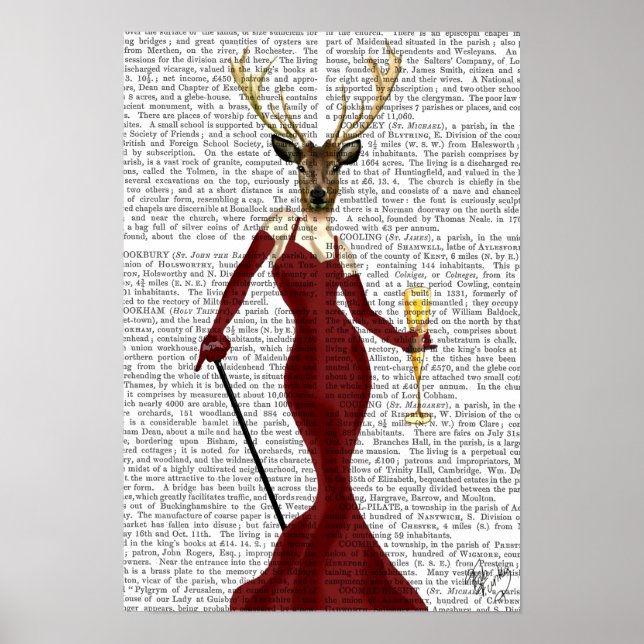 Glamour Deer in Marsala Poster (Front)