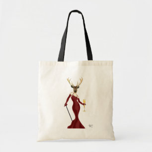 Glamour Deer in Marsala Tote Bag